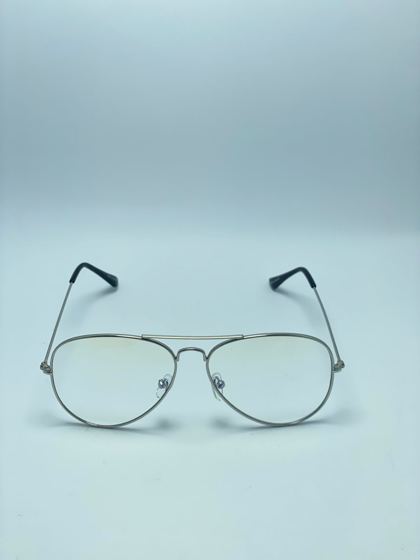 SILVER DOUBLE BRIDGE METAL FRAME FOR MEN